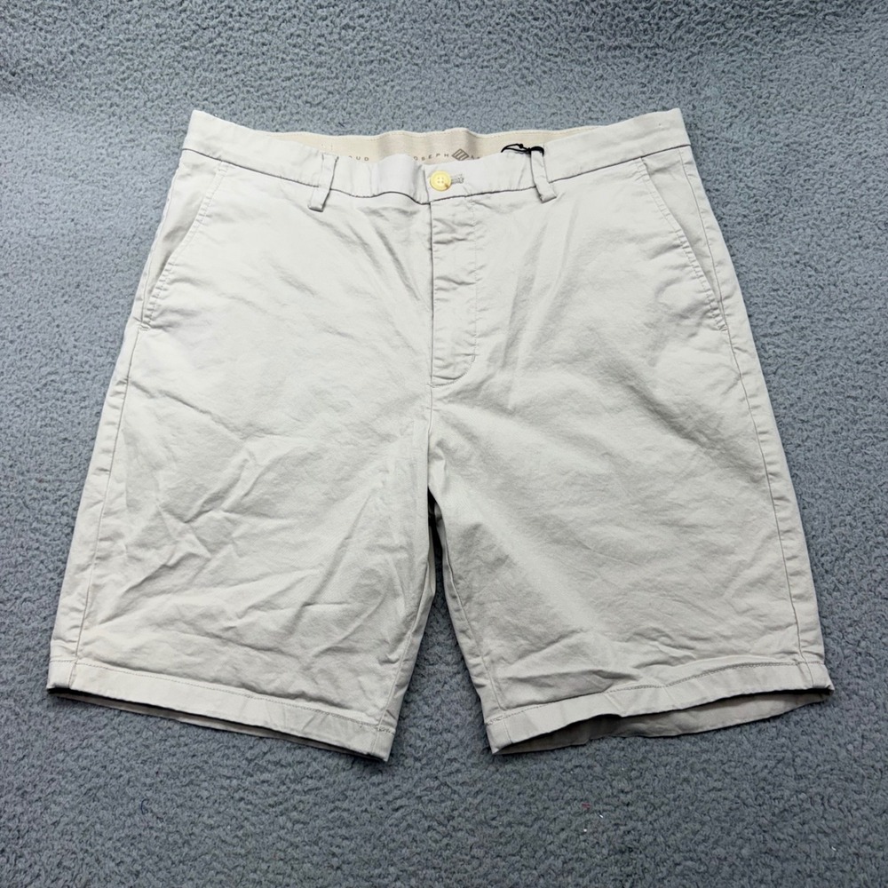 Joseph Abboud Mens Size 35 Modern Fit Cotton Stretch Tan Chino Shorts